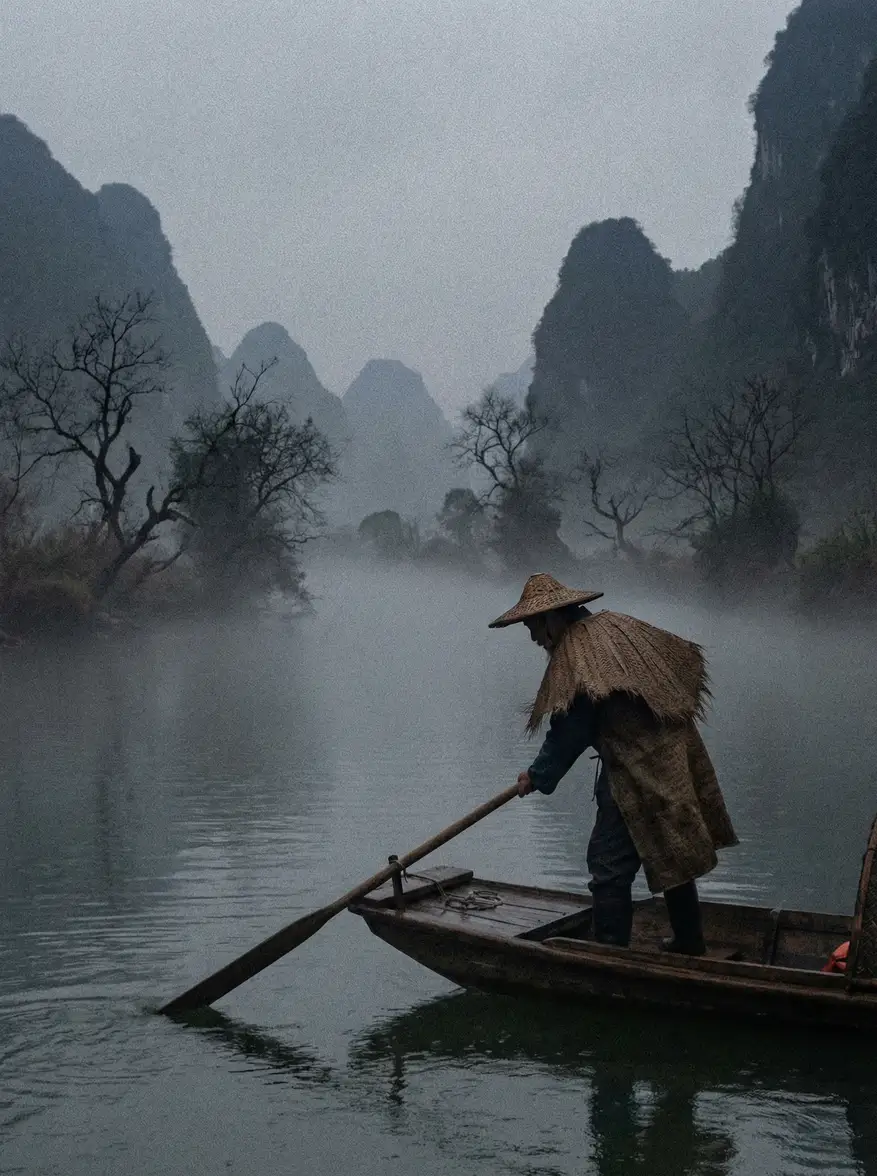 独立电影《江上渔歌》海报 - 国产传媒